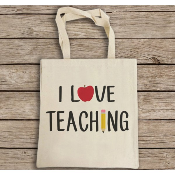 I Love Teaching Tote Bag